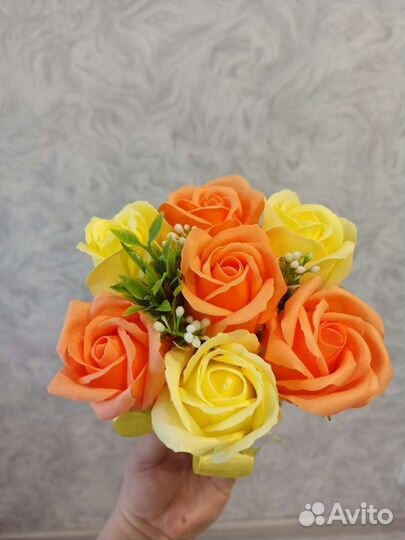 Букет из мыльных роз