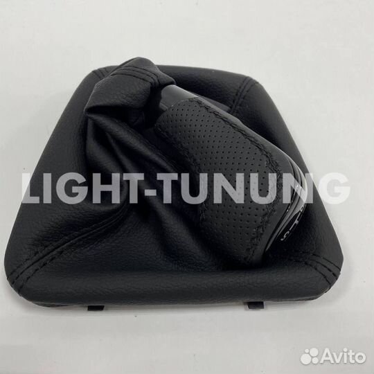 Ручка кпп гранта в коже антихром