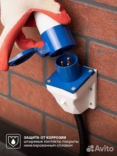 Вилка стационарная 513 2Р-ре 16А 220В IP44 EKF