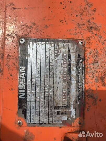 Вилочный погрузчик Nissan FP01L15, 2010