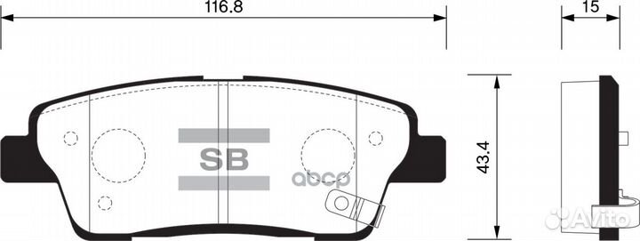 SP1546SNS колодки дисковые задние Kia Quoris 3