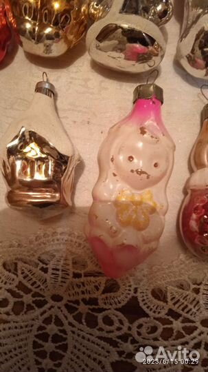 Ёлочные игрушки стекло СССР