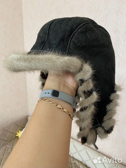 Шапка женская с натуральным мехом