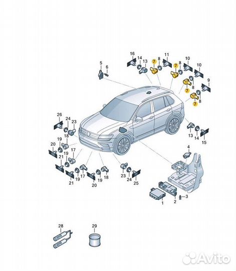 Датчик парктроник задний Skoda Octavia CWV-415077