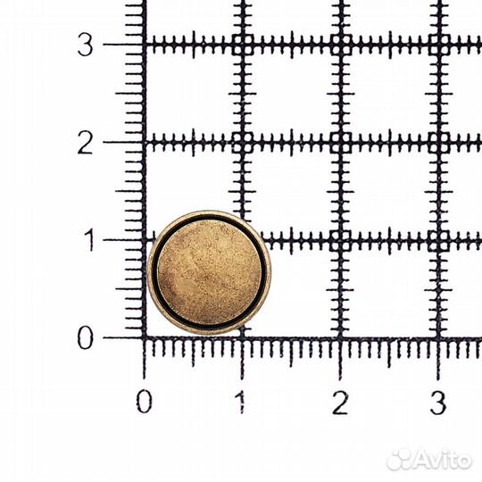 OB бронза ME 678 Пуговица 20L (13мм), на ножке, металл (OB бронза), 36 шт