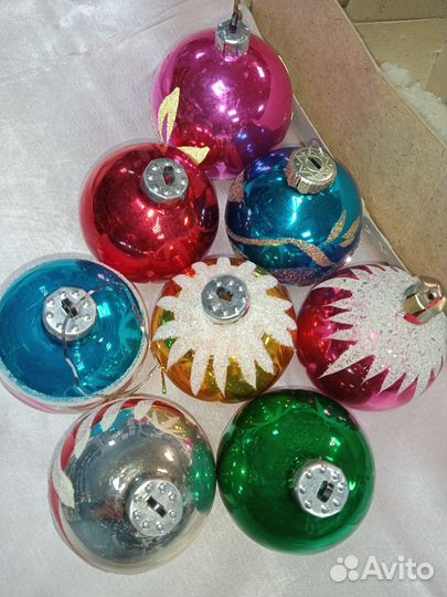 Набор елочных игрушек. ГДР. Винтаж