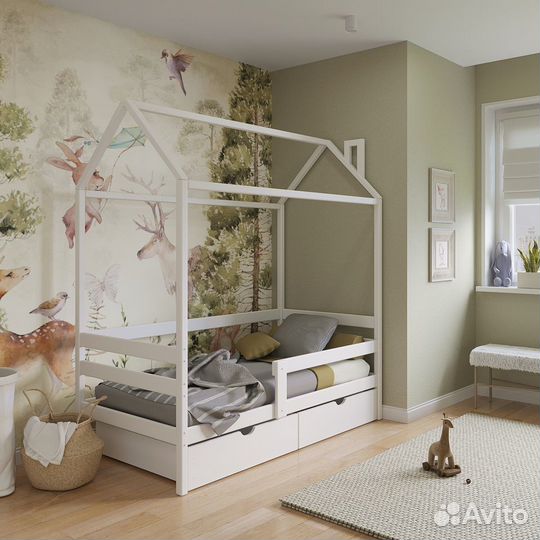 Детская кровать домик из сосны