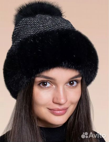 Шапка норковая и кролик