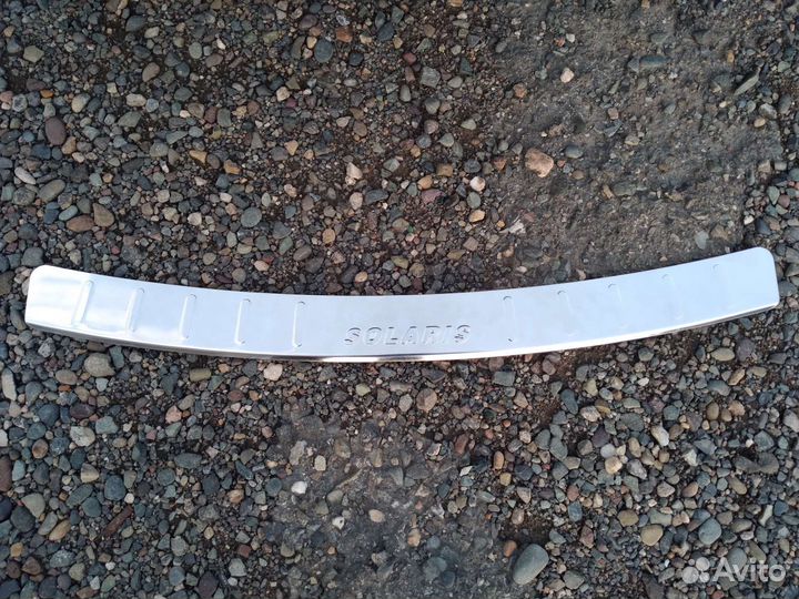 Накладка на задний бампер hyundai solaris 2
