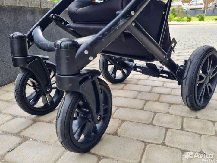 Коляска 2 в 1 indigo эко кожа