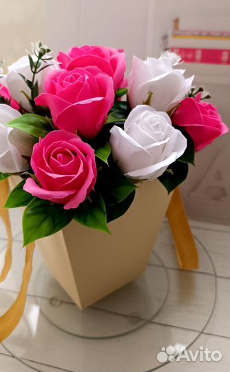 Букет из мыльных роз