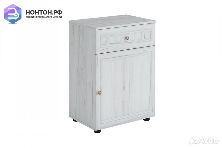 Тумба с ящиком Оскар-7А дуб крафт белый / дуб краф