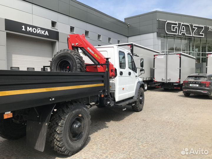 Бортовой грузовик ГАЗ Садко Next С42A43 с КМУ Инман, 2024