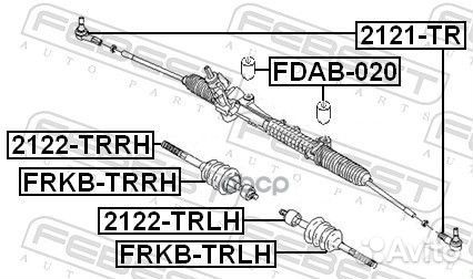 Пыльник рулевой левый ford transit 06-14 frkb-T