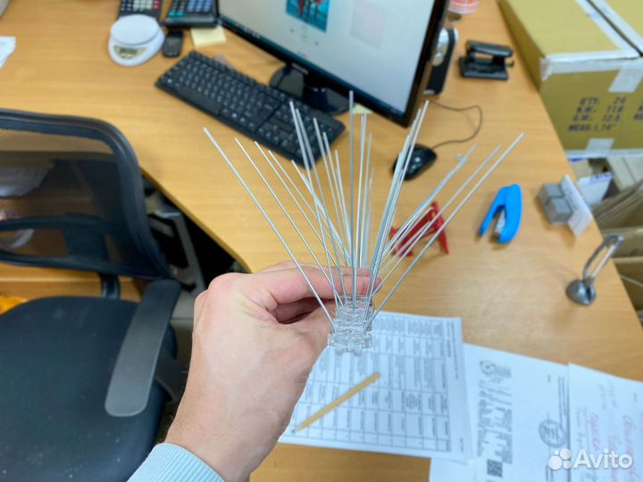 10 шт Шипы от птиц (по 50см) 60 игл