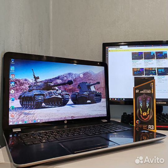 Большой HP I5 RAM6GB SSD/HDD game