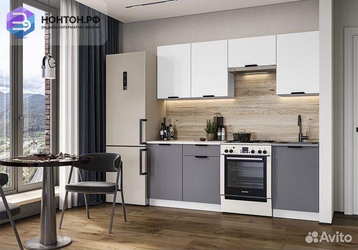 Кухня Норд 2.1 м софт даймонд / софт смок