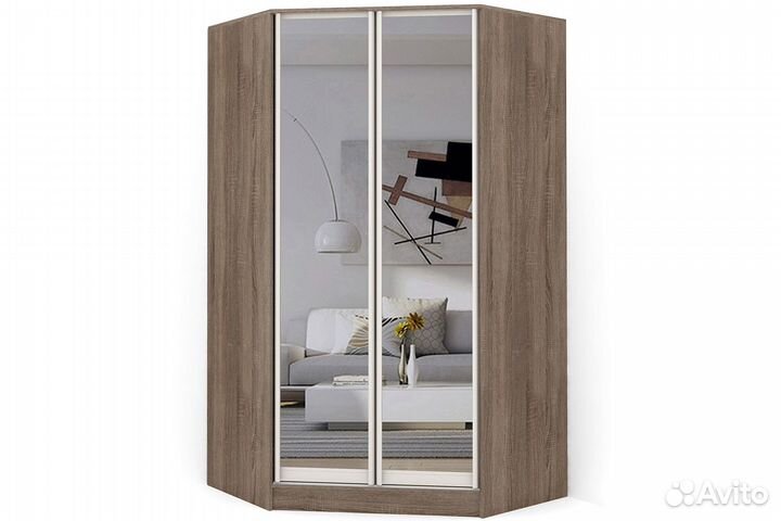 Шкаф угловой двустворчатый 