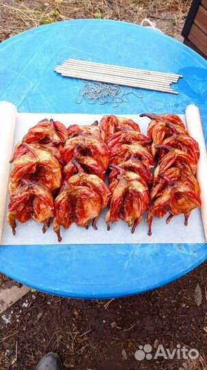 Перепела горячего копчения