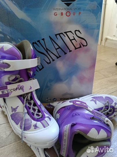 Роликовые коньки размер регулируется от р.36-р.38