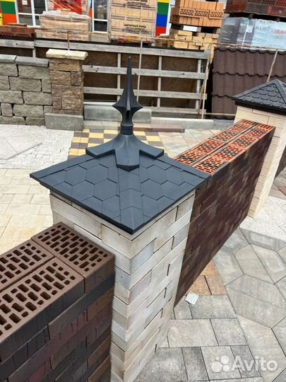 Колпаки на столбы забора