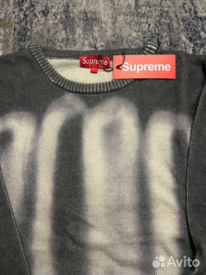 Свитер Supreme серый blurred