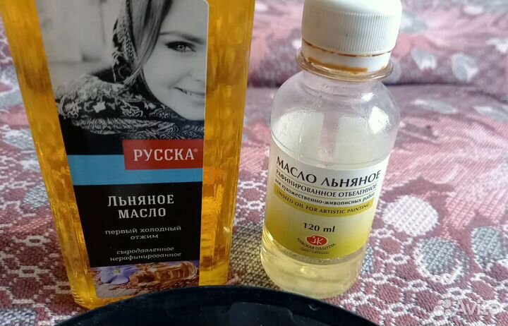 Масляные краски и льняное масло