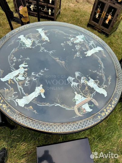 Комплект обеденный. Стол. Стулья. Шинуазри