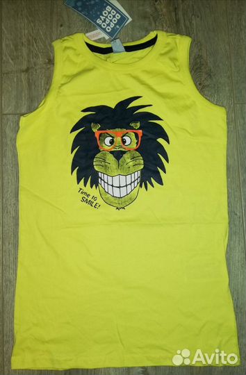 Две стильные рубашки р. 128, майки