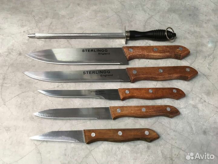 Набор кухонных ножей с подставкой