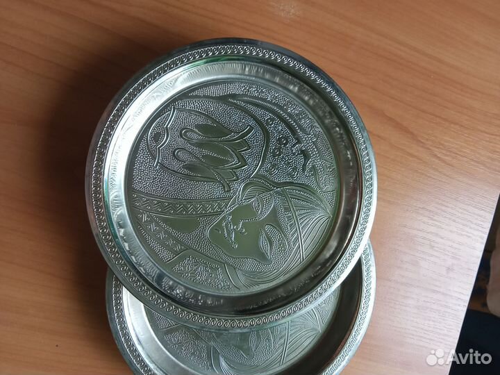 Тарелки из нержавейки СССР с оттиском