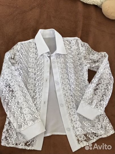 Блузка на 1 сентября 1 класс гипюровая