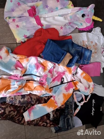Вещи на девочку пакетом 128-134-140