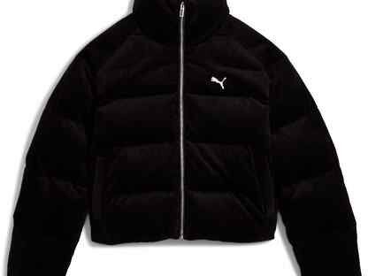 Puma Corduroy Puffer Jacket Пуховик женский, черный, Москва