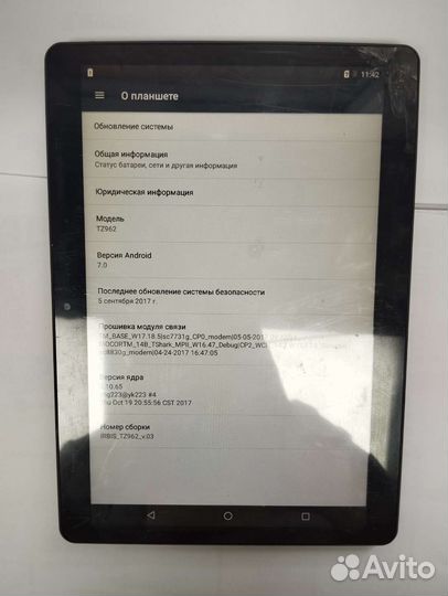 Планшет irbis tz