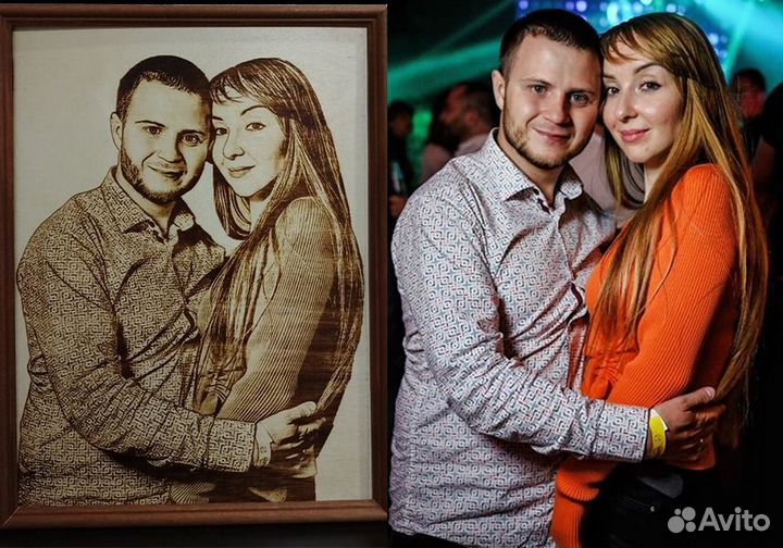 Выжигание портретов, картин на дереве по фото