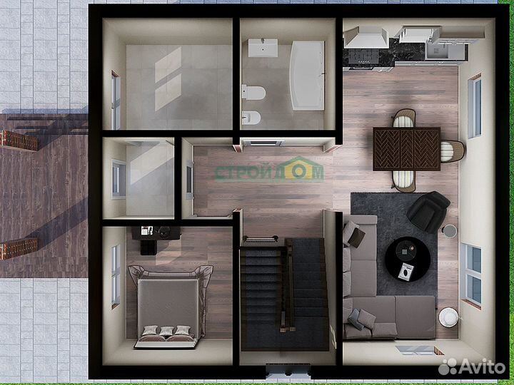 Дом из газобетона 110 м2 для ипотеки