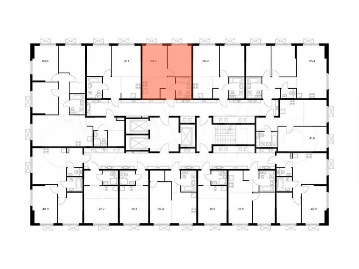 1-к. квартира, 34,3 м², 15/24 эт.