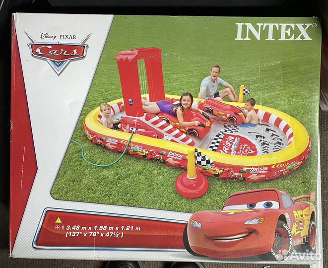 Надувной бассейн Intex Тачки