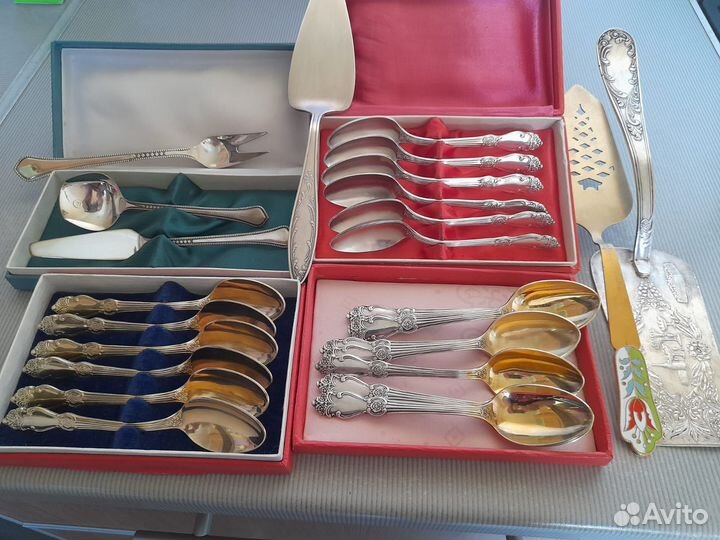 Набор столовых приборов мельхиор СССР