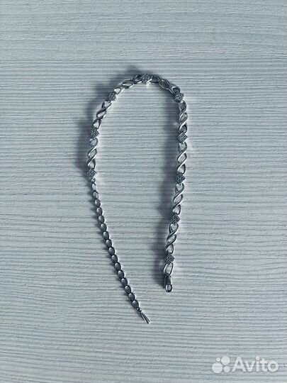 Серебряная цепь и браслет