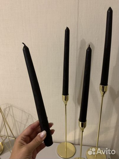 Черные восковые свечи