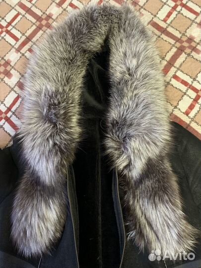 Дубленка натуральная женская с песцом