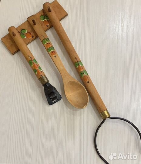 Набор на стену лопатка ухват чапельник дерево СССР