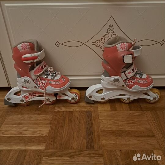 Детские раздвижные ролики размер 26 29 для девочки