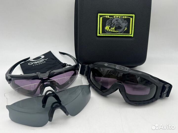 Тактические ударопрочные очки oakley alpha 2в1