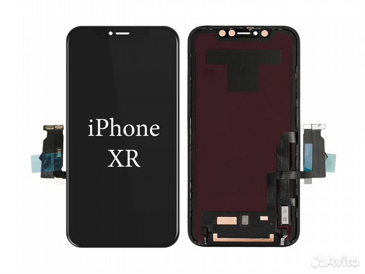 Дисплей для iPhone XR + тачскрин черный с рамкой