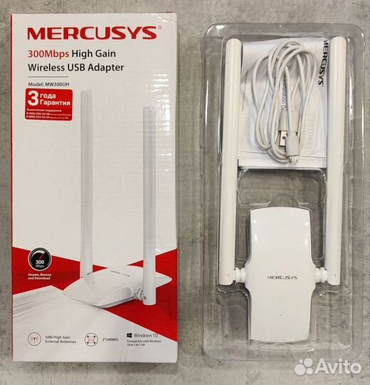 Wi-Fi адаптер mercusys MW300UH USB