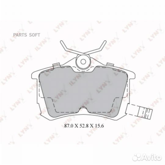 Lynxauto BD-3425 Колодки тормозные задние