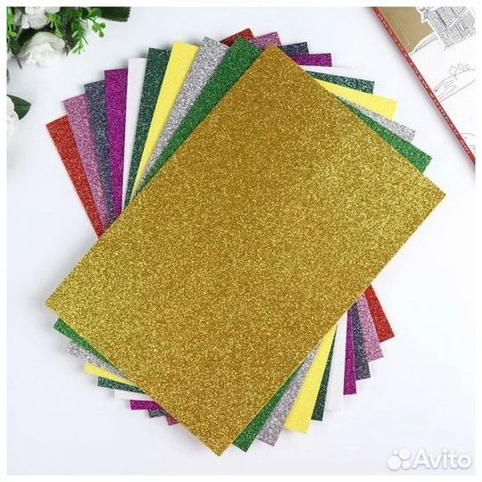 Фоамиран глиттерный
